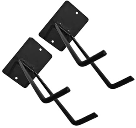 DIYEAH Organizer da Parete per Attrezzi Giardinaggio Ganci Porta Rastrelli e Pinze per Scope, Set 2 Pezzi in Ferro Nero, Risparmio Spazio per Garage, Giardino e Stanza Attrezzi