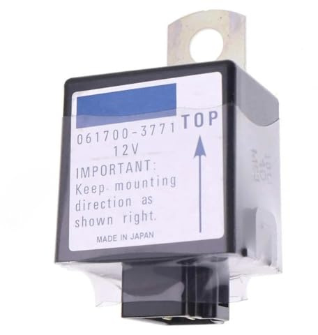 Lawnoval Kubota - Temporizador de relé de 12 V, 4 pines, pieza de repuesto T0070-31410 compatible con modelos B, BX, F, G, GR, L, M, RTV, color negro