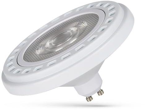 NCC-Licht LED Reflektor AR111 Weiß 20W GU10 1600lm Warmweiß 2700K | LED Lampe Ø111x78mm, ersetzt 100W Glühlampe, 30° Abstrahlwinkel für Akzent- und Objektbeleuchtung