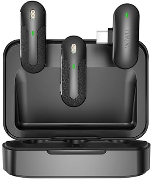 TIENDA EURASIA Micrófonos Inalámbricos WiWU | para Móvil | Conexión Tipo USB C/Lightning | Incluye Estuche de Carga | Ideal para Creadores de Contenido Vlogs y Directos