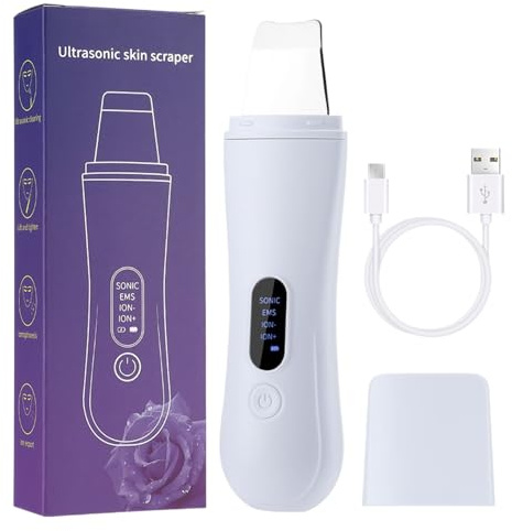 Detergente Viso Spatola Agli Ultrasuoni Con 4 Modalità Ricaricabile E | Per La Cura del Viso Femminile Per Ragazze Donne Vacanza Quotidiano Sera Festa Casa