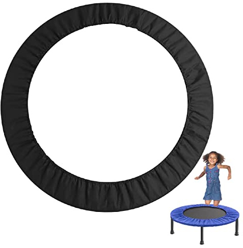 Ersättningsskydd för studsmatta, 96 cm, för mini-trampolin, passar 81 cm, 91 cm, 96 cm och 101 cm, fjäderskydd för 6-håls mini-trampolin, fitness, svart