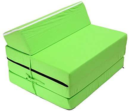 Best For Kids Kindersessel für Spielen, Schlafen und Sitzen, verstellbar, hochwertig, 3-in-1, mit Matratze (Apfelgrün, 70x200x10)