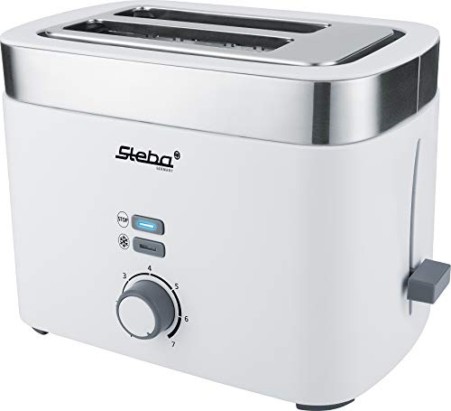 Steba TO 10 Bianco Doppel-Schlitztoaster für 2 Scheiben Toast | Für 2 Scheiben Toast