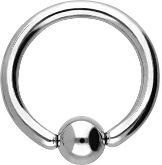PIERCINGLINE Titan Klemmkugelring BCR Piercing für Lippe Ohr Tragus Helix | Farb & Größenauswahl