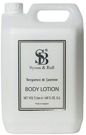 We Can Source It Ltd - 5L Syson & Ball Luxury Body Lotion - Bergamot & Jasmine Fragrance - Premium Moisturiser for Hotels, Spas & Guest Amenities - All-Natural Ingredients