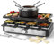Salter EK4513 Electric Raclette Grill & Fondue - 2 In 1 Indoor Grill, 1.3L Chocolate Melting Pot, 6 Forks, Cheese Fondue Set, Adjustable Temperature Control, 8 Non-Stick Pans & Wooden Spatulas, 1400W