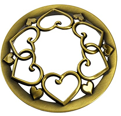 Create idea Kerzenaufsätze Kerzendeckel Glas Kerze Schattierungen Antik Herz Muster Kerzenaufsätze Deckel Kerzenzubehör Schattierungen Zinklegierung Grün Bronze