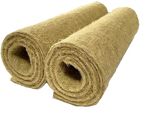 pemmiproducts Nagerteppich aus 100% Hanf, 100 x 40 cm, ca. 10 mm dick,2er Pack, (EUR 12,95 je Stück), Nagermatte, Hanfmatte für Kaninchen,Meerschweinchen, Nager,Hemp mat