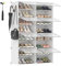SONGMICS Schuhregal, Schuhschrank mit 8 Fächern, für Garderobe und Eingangsbereich, für bis zu 32 Paar Schuhe, anpassbar, wolkenweiß-transparent LPC034W01