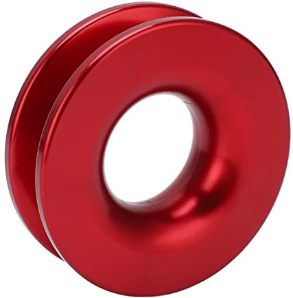 Winch Recovery Ring, Aluminium Winch Snatch Recovery Ring 41000lbs Bruchfestigkeit für 7/16 Zoll 1/2 Zoll Weichen Schäkel mit 3/16 Zoll 1/4 Zoll 3/8 Zoll Seilen ATV UTV Recovery (Rot)