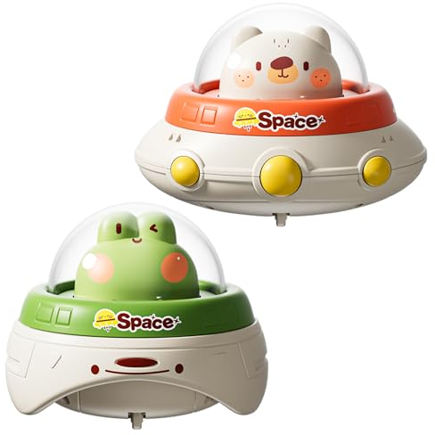 Adeerus Auto Spielzeug ab 1 2 3 Jahr Mädchen und Jungen, Baby Spielzeug Auto 2 Stück Weltraum Aufziehauto für Kleinkinder 6–9–12–18 Monaten, Cars Spielzeug Geschenk zum ersten Geburtstag