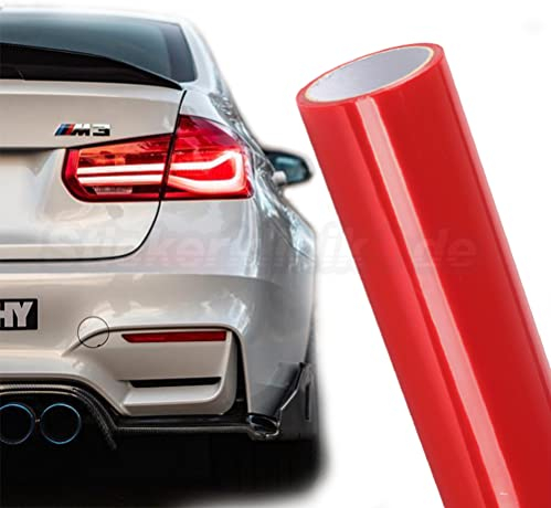 Tönungsfolie für Scheinwerfer 2 Meter lang und 30 cm Breit ideal für Nebelscheinwerfer Blinker Rücklichter oder als Sonnenblendstreifen (Rot)