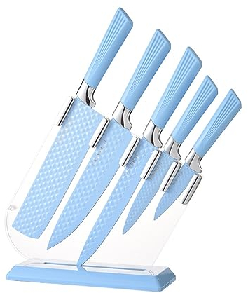 LIUJOU Set di coltelli Set di coltelli da cucina in acciaio inossidabile Coltello da cucina forgiato Coltello da chef for peeling in ceramica Coltello for affettare Peeling