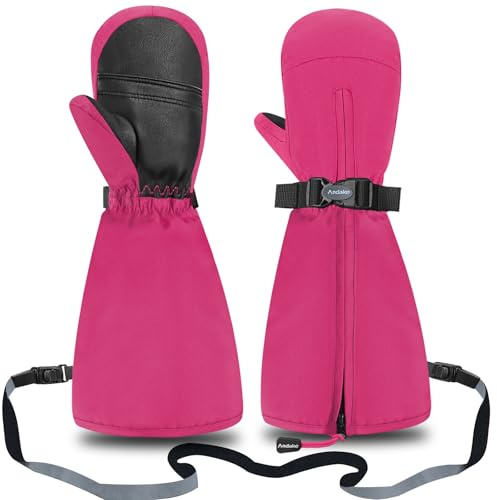 Andake Kinderhandschuhe Warme Winterhandschuhe | Wasserdicht Winddicht Handschuhe für Skifahren, Spielen, Outdoor-Aktivitäten, Jungen und Mädchen