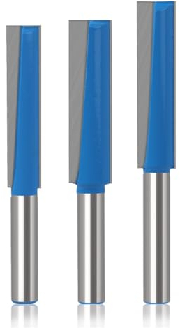 Fräser mit Bodenreinigung, 12 mm 12,7 mm Schaftdurchmesser 16 mm 18 mm 20 mm verlängerter Fräser mit Bodenreinigungs-Schlüsselloch for die Holzbearbeitung und Gravur(3PCS 12.7mm shank)