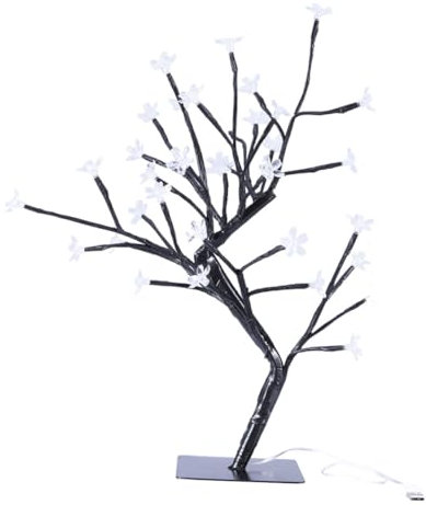 Yardenfun Lámpara Led De Interior Árbol De Cerezo 48 Luces USB Luz Cálida Decoración Bonsáis Romántica para Dormitorio Sala Oficina Balcón