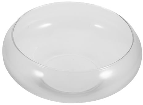 GRIRIW Blumentopf aus Glas bürodeko wohnzimmerdeko Glasblumentopf Goldfischbecken Mehrzweck-Fischbehälter saftig Fischfutterautomat Teich heimisches Fischglas Desktop-Aquarium Transparent