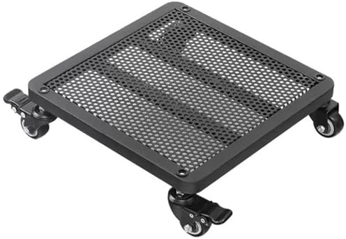Portapiante Portavasi Da Balcone Vassoi Rettangolare Sottovaso, Scaffale per Piante Carrello Con Ruote Portatutto, Sposta Mobili Con Ruote Porta Piante Da Interno per Interni(Black,11.8x11.8in)