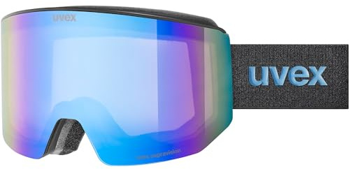 uvex lace ATTRACT, Skidglasögon unisex – vuxen, schwarz dl/FM blau-grün, one size