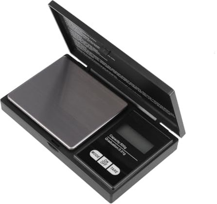COLLBATH 500g Digitale Schmuckwaage Mit Lcd-display Und Hintergrundbeleuchtung Präzisionswaage Für Gramm Und Paketwaage Kompakte Schmuckwaage Mit Aufklappbarem Deckel Für Empfindliche Wiege
