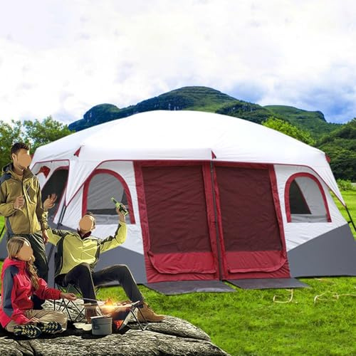 FMBLDM Zelte Extragroß Campingzelt Schnell Aufzubauendes Wanderzelt Mit Kleinem Packmaß Wasserdicht Und Winddicht Geräumiges Rucksackzelt Kapazität 8-15 Personen A,8-12 People