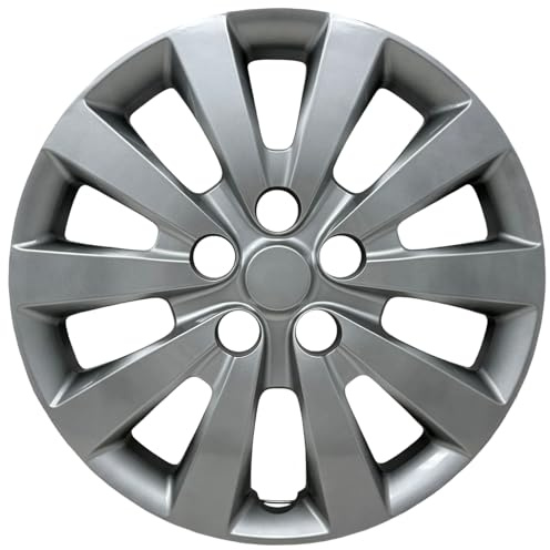 HubStar Hubcap Fits Nissan Sentra 2013-2019, Leaf 2013-2018, Premium Replica 16-inch Replacement, Silver, 1 Piece