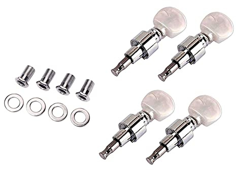 4 Stück / Pack Banjo-Tuner mit Banjo-Getriebe mit Perlen-Stimmwirbel zum Stimmen von 4 Köpfen, Schlüsselton-Instrumentenzubehör-Set für Maschinenköpfe