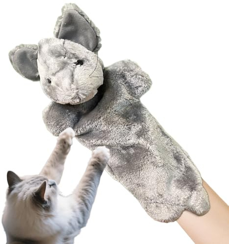 Cushangty Guanto da Lotta per Gatti | Lotta con Pupazzo di Stoffa per Gatti - Attività Interattiva Stimolante Per