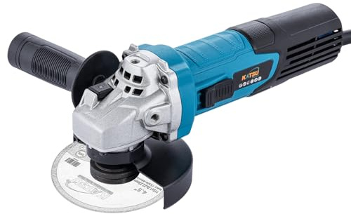 KATSU Tools Corded Angle Grinder 115mm 750W Slim Body, for Cutting Grinding | 11,000rpm, for Masonry Concrete Tile Metal Steel, Model 100187