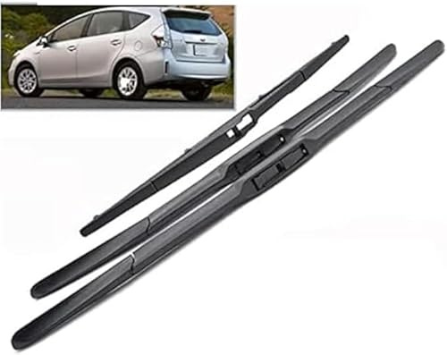Juego Escobillas Limpiaparabrisas para Toyota Prius Plus/Prius+ 2011-2018,Escobilla Kit Alto Rendimiento Fácil Instalación Accesorios Automóviles.