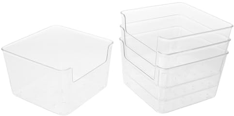 Abaodam 4stücke Sandbad für Hamster und Rennmäuse Transparenter Sandkasten Rutschfester Boden Einfach zu Reinigen Vielseitig Einsetzbar als Futter oder Wassernapf Leichter Kunststoff