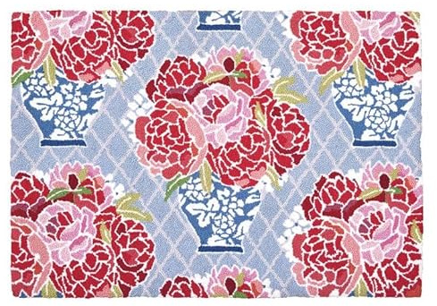 Peking Handicraft 30SN355C40 27 x 40 in. Chinoiserie Hook Area Rug Multi Color