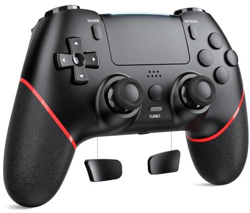 Sefitopher Wireless Controller for PS4, Game Controller for PS4/Pro/Slim/PC, Bluetooth Gamepad Joystick with Touch Panel/Turbo/Dual Vibration/Six-Axis Sensor/3.5mm Audio Jack