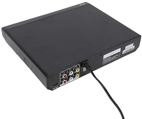 Zunate Lecteur DVD, Interface Multimédia HD 1080P, Lecteur CD Toutes Régions avec Télécommande de Lecture USB MP3, pour TV Home Cinéma Karaoké Support NTSC PAL (Prise UE)