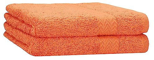 Betz Duschtuch Premium – großes Frottee Duschtuch 70x140 cm aus 100% Baumwolle – saugstark & weich – hochwertiges, pflegeleichtes Handtuch für Damen & Herren Farbe orange