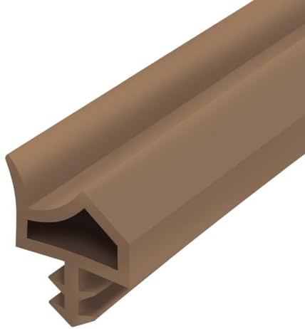 Gedotec Zugluftstopper für Zimmertür M 3967 | 1 Rolle - Türrahmen Dichtung | Länge: 25 m | Falzbreite: 12 mm | Türdichtung Kunststoff TPE weich PVC beige | zum Abdichten von Türen | Türgummi