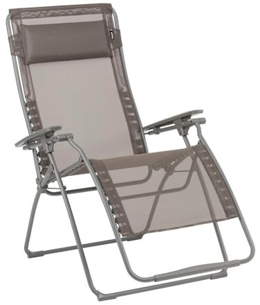 Lafuma MOBILIER - Zero-Gravity-Relaxliege-Garten XL - Futura XL - Batyline® Iso - Braun Graphite LFM3115_8717-5 Jahre Garantie