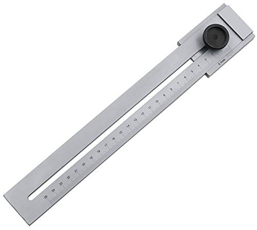 Edelstahl-Lineal, Edelstahl-Lineal, Metall-Lineal, Markiermesser, Schneid-Schaber, Lineal für Holzbearbeitung, Messen, Grau