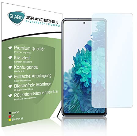 Slabo 2 x Panzerschutzfolie für Samsung Galaxy S20 FE (5G | LTE) Panzerfolie Displayschutzfolie Schutzfolie Folie Shockproof KLAR