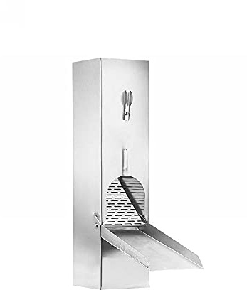 Titanzink Regenwasserklappe mit Laubsieb 100x100mm quadratisch