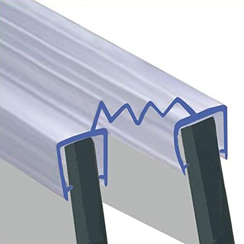 Pivoting Double Panel Seal With Folding Middle Section for Joining Two Glass Pieces | Fits 8-10mm | BIF040 (BIF040-9)