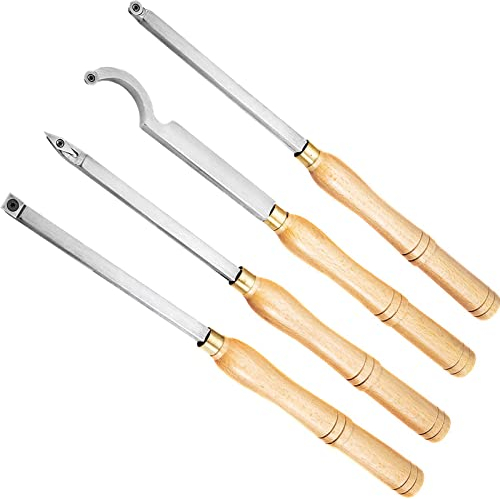 ZPYXBH Drechselzubehör Drehmeißel Mit Wendeplatten Hartmetall Drechselmesser Drechselwerkzeuge Schnitzwerkzeuge Drechselbeitel Vierkantkopf, Rundkopf, Diamantkopf Drechselbank Holz Drechseleisen