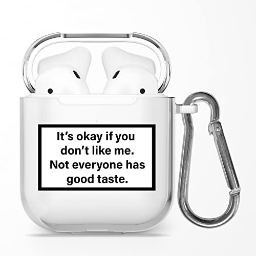 TULLUN Custodia per AirPods 1 e 2, in morbido TPU, con scritta 'Like Me', Protezione completa a 360°, Stampa UV personalizzabile