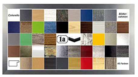 Colorello Deluxe Bilderrahmen Posterrahmen 40x100 cm Panorama und Quadrat Formate Alu Gebürstet Dekor Antireflex Kunstglas