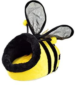 balacoo Mini Warm Sleep Pet Warm House for Hamsters Squirrels Rats Small Bedding Bee Shape Bed Pad