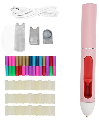 Mini colla hot melt ricaricabile USB, forma penna, 2200 mAh, per artigianato e industria