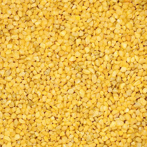 matches21 HOME & HOBBY Granulato decorativo colorato 5 kg in giallo – sabbia decorativa grossa in Ø 2 – 3 mm per vasi di fiori o ciotole decorative – Pietre colorate come decorazione per la