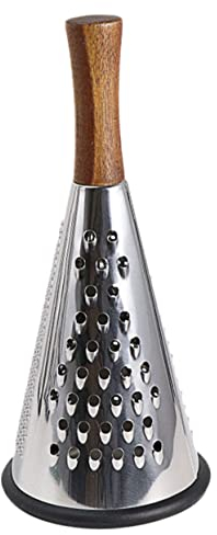 FUNOMOCYA Kitchen Grater Cheese Grater with Handle Carrot Peeler Veggie spiralizer Manual Mandoline Slicer Cheese Slicer Cucumber Slicer Cone-Shaped Cheese Grater Truffle Wood Vertical