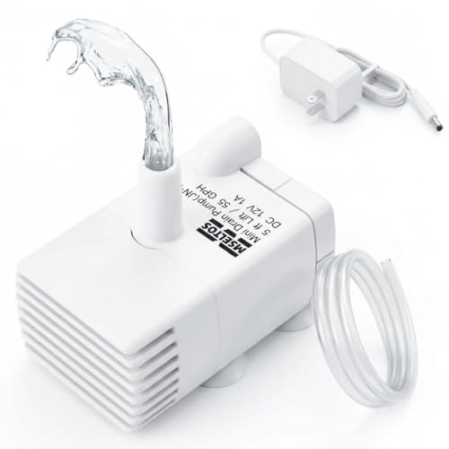 MSELTOS Mini pompe submersible avec capteur de niveau d'eau, levage de 1,5 m, petite pompe à condensat amovible 55 GPH pour CVC, unité AC, machine à glaçons, 110/230 V, pompe de vidange automatique